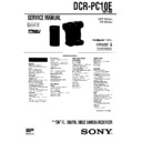 Sony DCR-PC10E Service Manual