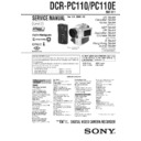 Sony DCR-PC110, DCR-PC110E (serv.man3) Service Manual