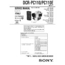 Sony DCR-PC110, DCR-PC110E Service Manual