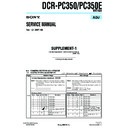 Sony DCR-PC350, DCR-PC350E (serv.man10) Service Manual