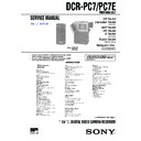 Sony DCR-PC7, DCR-PC7E Service Manual