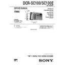 Sony DCR-SC100, DCR-SC100E Service Manual
