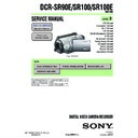 Sony DCR-SR100, DCR-SR100E, DCR-SR90E Service Manual