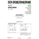 Sony DCR-SR30E, DCR-SR40, DCR-SR40E (serv.man10) Service Manual