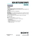Sony DCR-SR77E, DCR-SR87, DCR-SR87E (serv.man3) Service Manual