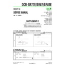 Sony DCR-SR77E, DCR-SR87, DCR-SR87E (serv.man7) Service Manual