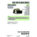 Sony DCR-SR77E, DCR-SR87, DCR-SR87E Service Manual