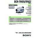 Sony DCR-TRV25, DCR-TRV27 Service Manual