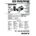 Sony DCR-TRV30, DCR-TRV30E (serv.man2) Service Manual