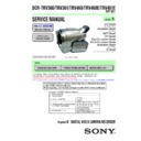 Sony DCR-TRV360, DCR-TRV361, DCR-TRV460, DCR-TRV460E, DCR-TRV461E Service Manual