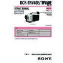 dcr-trv40e, dcr-trv50e service manual