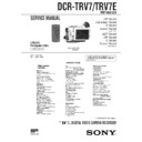 Sony DCR-TRV7, DCR-TRV7E Service Manual
