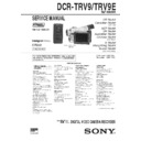 dcr-trv9, dcr-trv9e service manual