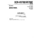 dcr-vx1000, dcr-vx1000e, dcr-vx700, dcr-vx700e service manual