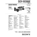 Sony DCR-VX2000E Service Manual