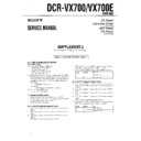 Sony DCR-VX700, DCR-VX700E Service Manual