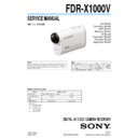 Sony FDR-X1000V Service Manual