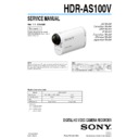 Sony HDR-AS100V Service Manual