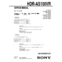 Sony HDR-AS100VR Service Manual
