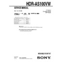 Sony HDR-AS100VW Service Manual