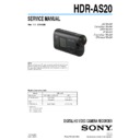 Sony HDR-AS20 Service Manual