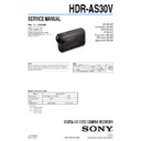Sony HDR-AS30V Service Manual