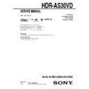 Sony HDR-AS30VD Service Manual