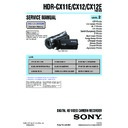 Sony HDR-CX11E, HDR-CX12, HDR-CX12E (serv.man2) Service Manual
