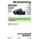 Sony HDR-CX11E, HDR-CX12, HDR-CX12E Service Manual