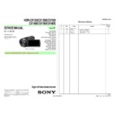 Sony HDR-CX130, HDR-CX130E, HDR-CX160, HDR-CX160E, HDR-CX180, HDR-CX180E Service Manual