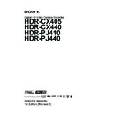 Sony HDR-CX405, HDR-CX440, HDR-PJ410, HDR-PJ440 Service Manual