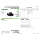 Sony HDR-CX530E, HDR-CX535, HDR-CX610E, HDR-PJ530E, HDR-PJ540, HDR-PJ540E, HDR-PJ610E Service Manual