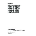 hdr-cx620, hdr-cx670, hdr-pj620, hdr-pj670 service manual