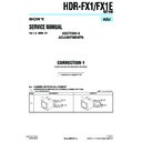 Sony HDR-FX1, HDR-FX1E (serv.man10) Service Manual