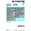 Sony HDR-FX1000, HDR-FX1000E (serv.man3) Service Manual
