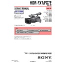 Sony HDR-FX7, HDR-FX7E (serv.man3) Service Manual