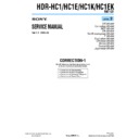 Sony HDR-HC1, HDR-HC1E, HDR-HC1EK, HDR-HC1K (serv.man11) Service Manual