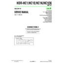 Sony HDR-HC1, HDR-HC1E, HDR-HC1EK, HDR-HC1K (serv.man12) Service Manual