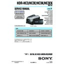 Sony HDR-HC3, HDR-HC3E, HDR-HC3EK, HDR-HC3K (serv.man2) Service Manual