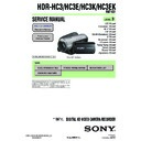 Sony HDR-HC3, HDR-HC3E, HDR-HC3EK, HDR-HC3K Service Manual