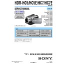 Sony HDR-HC5, HDR-HC5E, HDR-HC7, HDR-HC7E (serv.man2) Service Manual