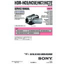 Sony HDR-HC5, HDR-HC5E, HDR-HC7, HDR-HC7E (serv.man3) Service Manual