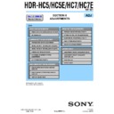 Sony HDR-HC5, HDR-HC5E, HDR-HC7, HDR-HC7E (serv.man4) Service Manual