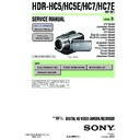 Sony HDR-HC5, HDR-HC5E, HDR-HC7, HDR-HC7E Service Manual
