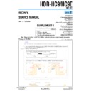 Sony HDR-HC9, HDR-HC9E (serv.man7) Service Manual