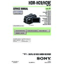 Sony HDR-HC9, HDR-HC9E Service Manual