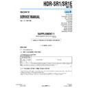 Sony HDR-SR1, HDR-SR1E (serv.man5) Service Manual