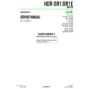 Sony HDR-SR1, HDR-SR1E (serv.man7) Service Manual