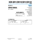 Sony HDR-SR11, HDR-SR11E, HDR-SR12, HDR-SR12E (serv.man11) Service Manual