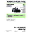 Sony HDR-SR11, HDR-SR11E, HDR-SR12, HDR-SR12E Service Manual